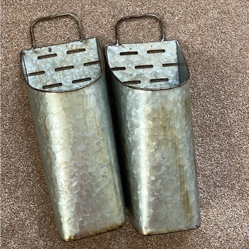 Galvanized Metal Wall Planters